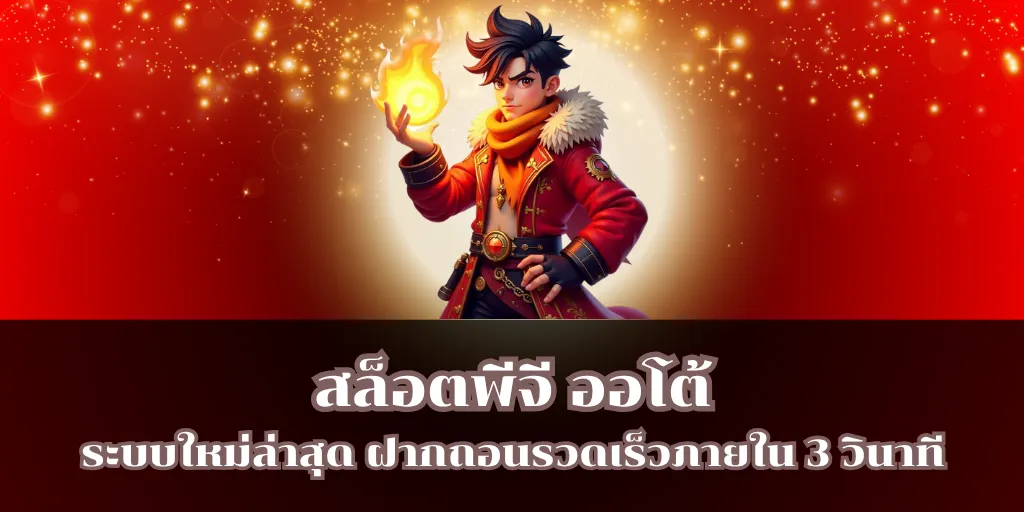 สล็อตพีจี ออโต้ ระบบใหม่ล่าสุด ฝากถอนรวดเร็วภายใน 3 วินาที